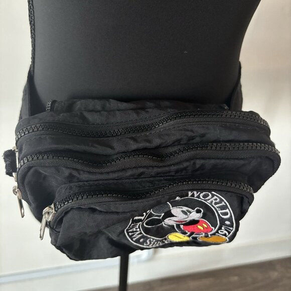VTG Disney World 2 In 1 Fanny Pack / Crossbody Bag Purse Black Unisex Trip Parks - Picture 6 of 13